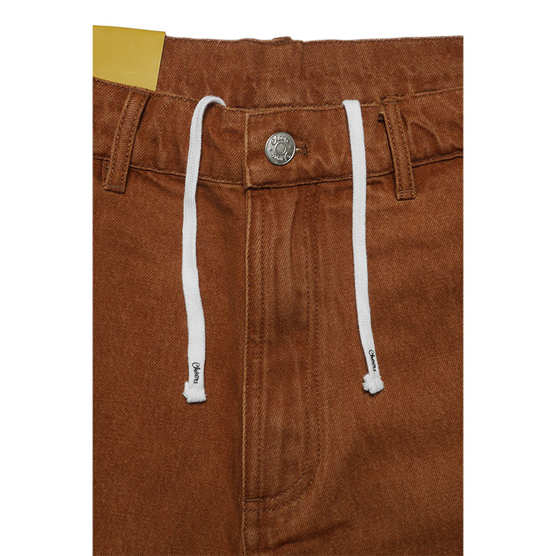Cheers(チアーズ)/ W KNEE BIG DENIM SHORTS -BROWN-