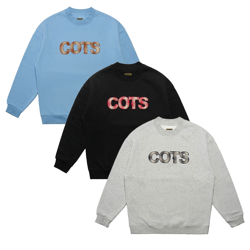 COTS(コッツ)/ CHECK LOGO CREWNECK -3.COLOR-
