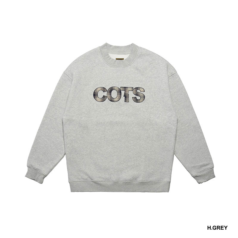 COTS(コッツ)/ CHECK LOGO CREWNECK -3.COLOR-