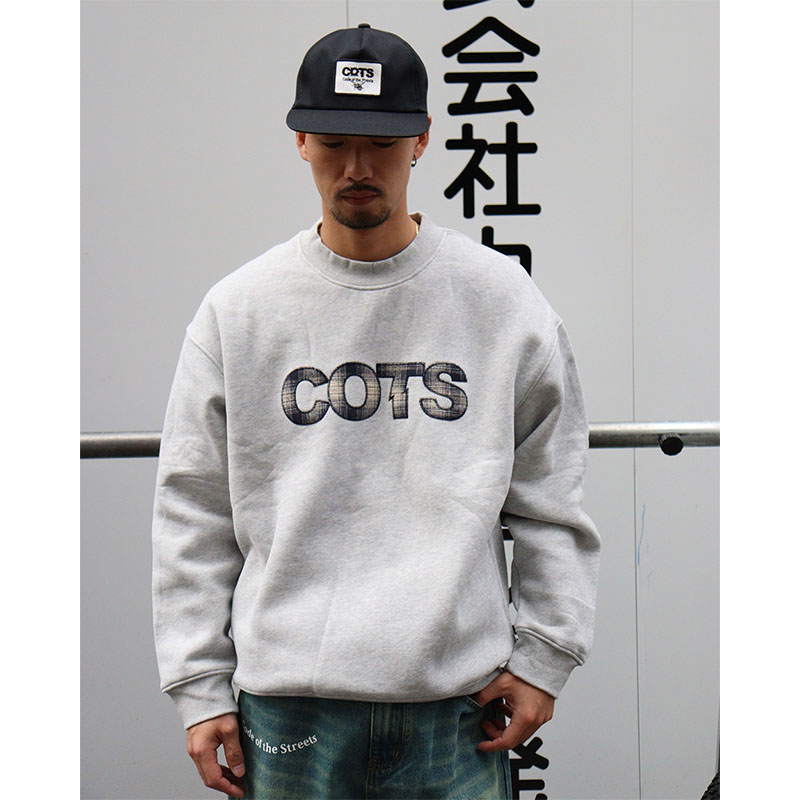 COTS(コッツ)/ CHECK LOGO CREWNECK -3.COLOR-