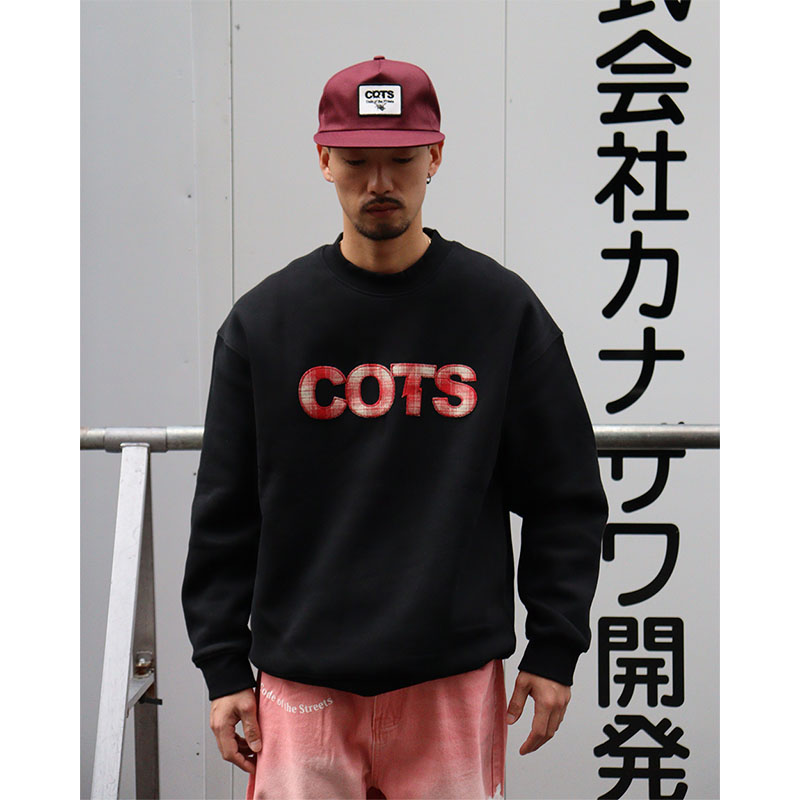 COTS(コッツ)/ CHECK LOGO CREWNECK -3.COLOR-