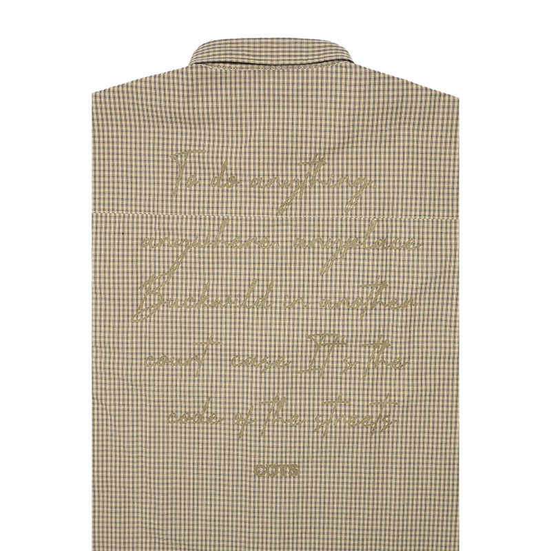 COTS(コッツ)/ MESSAGE CHECK SHIRT -2.COLOR-