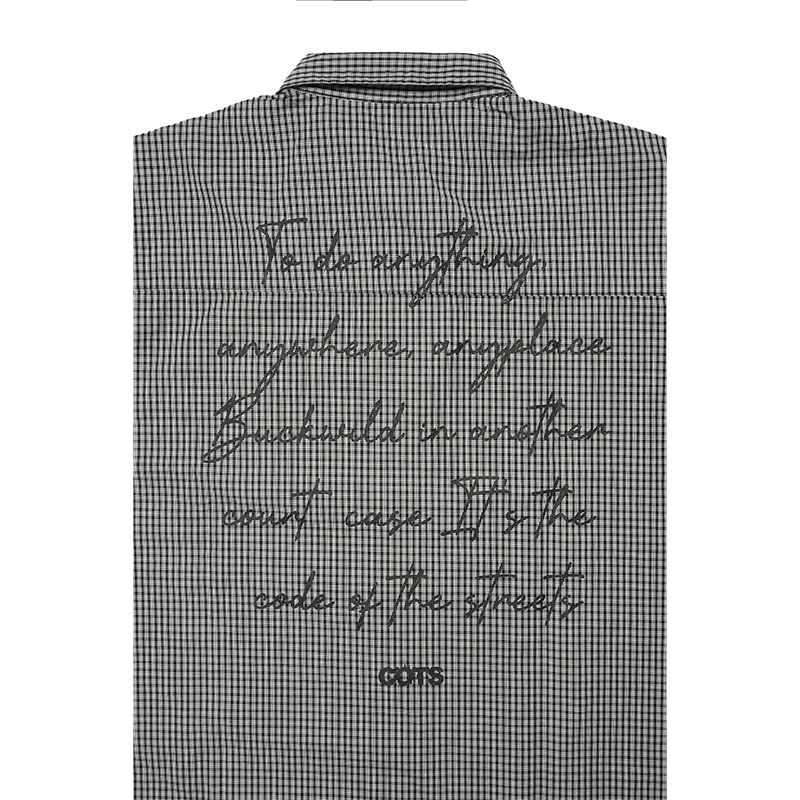 COTS(コッツ)/ MESSAGE CHECK SHIRT -2.COLOR-
