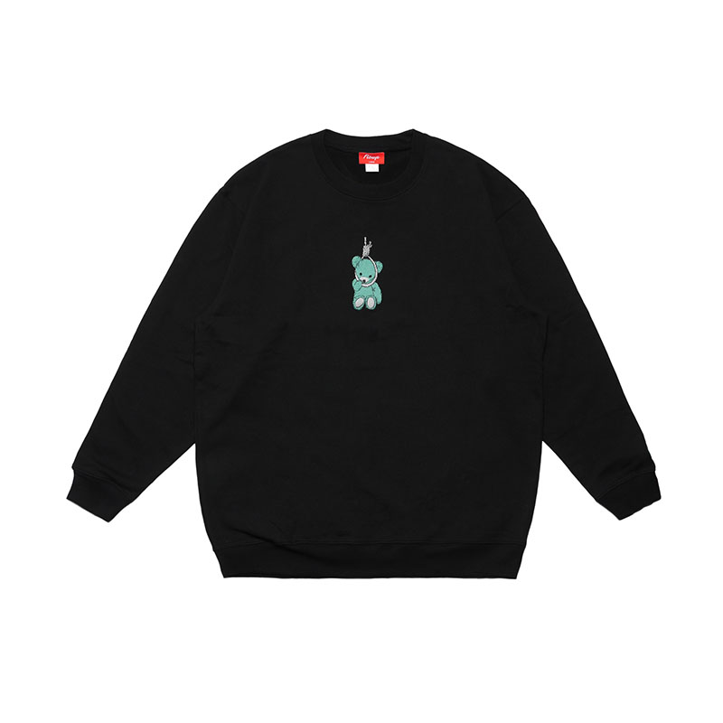 FLOWP(フロープ)/ KUMA CREW SW-4COLOR-(BLACK×BLUE)