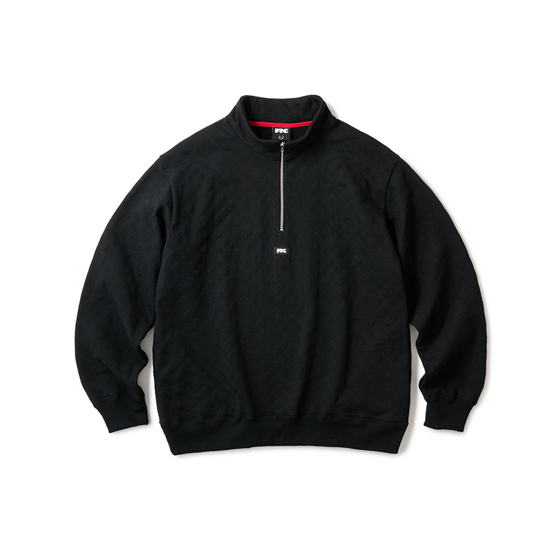 FTC(エフティーシー)/ QUILTED HALF ZIP SWEATSHIRT -3COLOR-(BLACK)