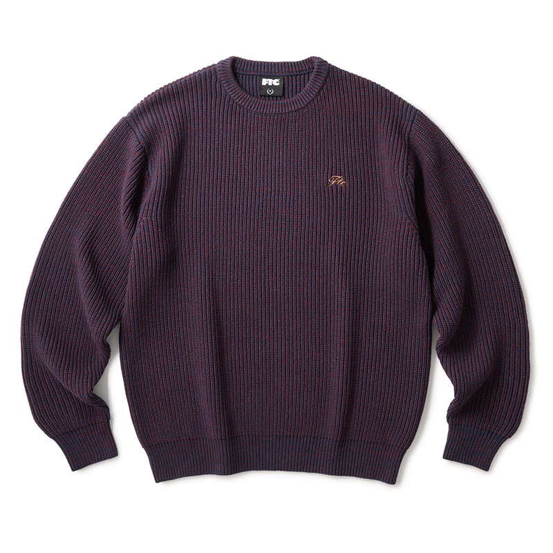 FTC(エフティーシー)/ MELANGE RIB SWEATER -NAVY-