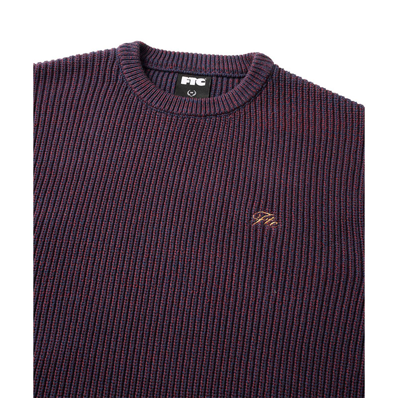 FTC(エフティーシー)/ MELANGE RIB SWEATER -NAVY-