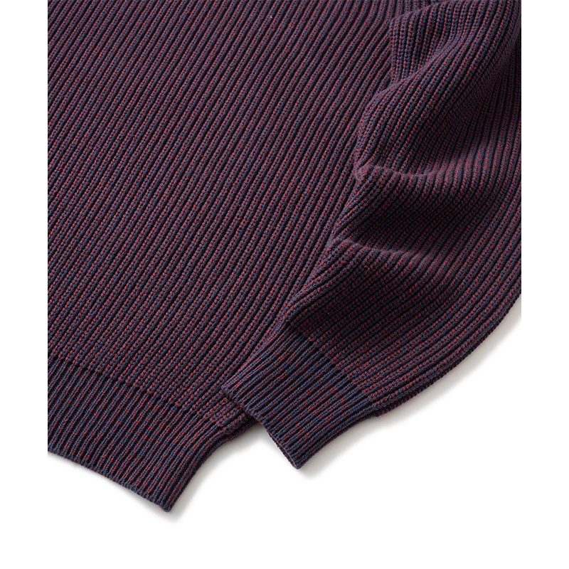 FTC(エフティーシー)/ MELANGE RIB SWEATER -NAVY-