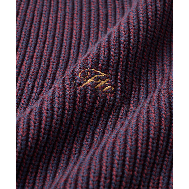 FTC(エフティーシー)/ MELANGE RIB SWEATER -NAVY-