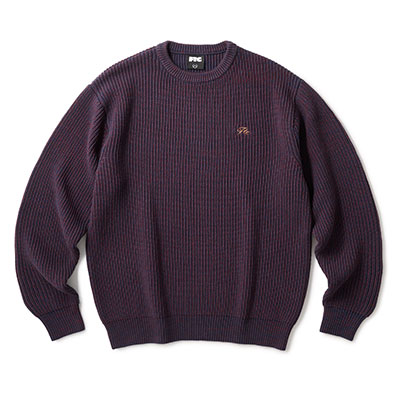 FTC(エフティーシー)/ MELANGE RIB SWEATER -NAVY-