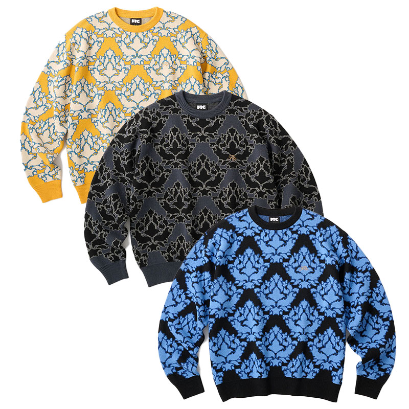 FTC(エフティーシー)/ ALLOVER JACQUARD SWEATER -3COLOR-
