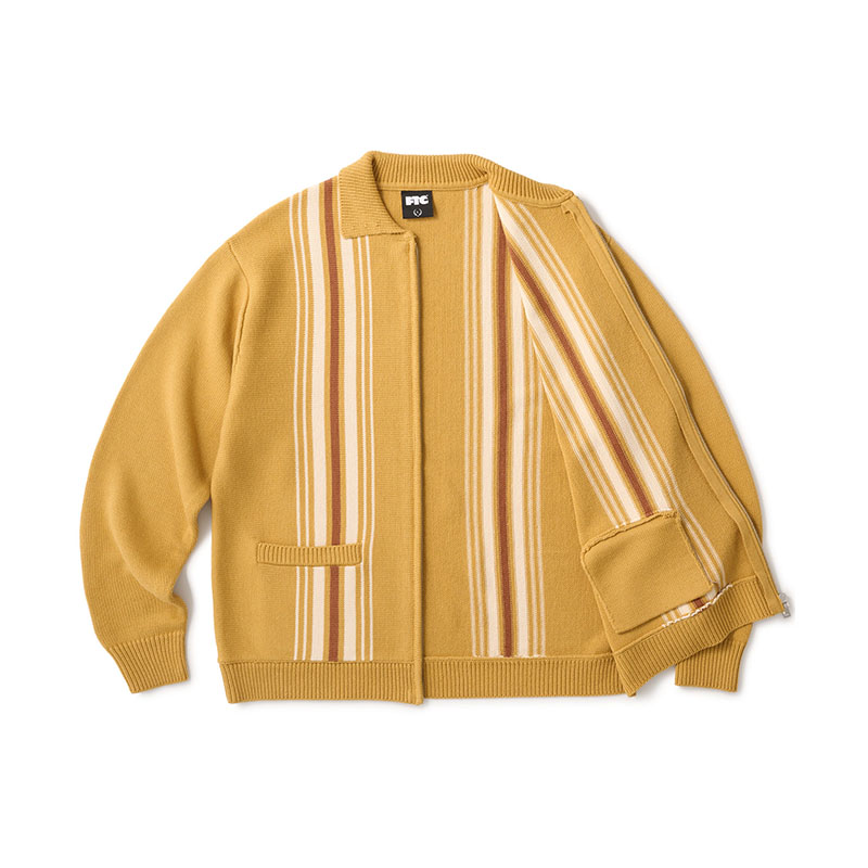 FTC(エフティーシー)/ STRIPE ZIP UP KNIT CARDIGAN -2COLOR-