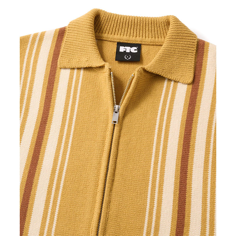 FTC(エフティーシー)/ STRIPE ZIP UP KNIT CARDIGAN -2COLOR-