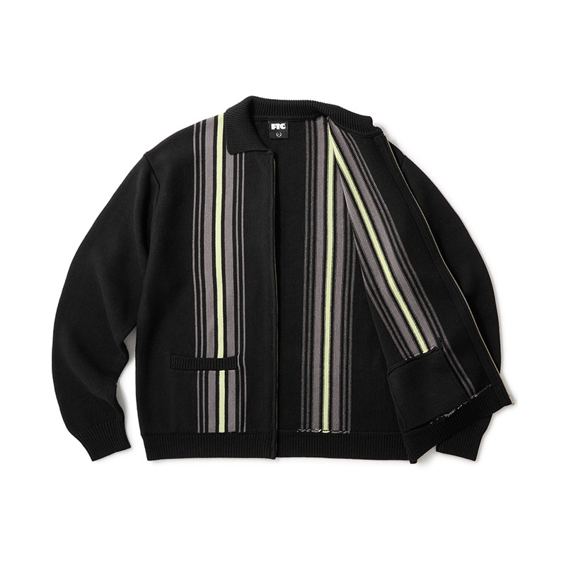 FTC(エフティーシー)/ STRIPE ZIP UP KNIT CARDIGAN -2COLOR-