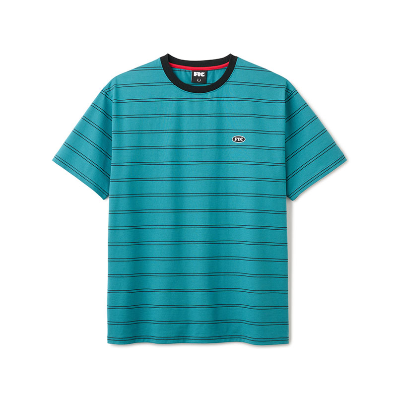 FTC(エフティーシー)/ OVAL LOGO STRIPE RINGER TEE -3.COLOR-(GREEN)