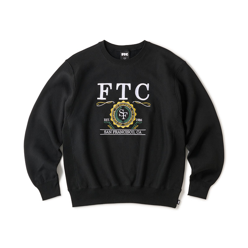 FTC(エフティーシー)/ UNIVERSITY CREW NECK -3.COLOR-(BLACK)