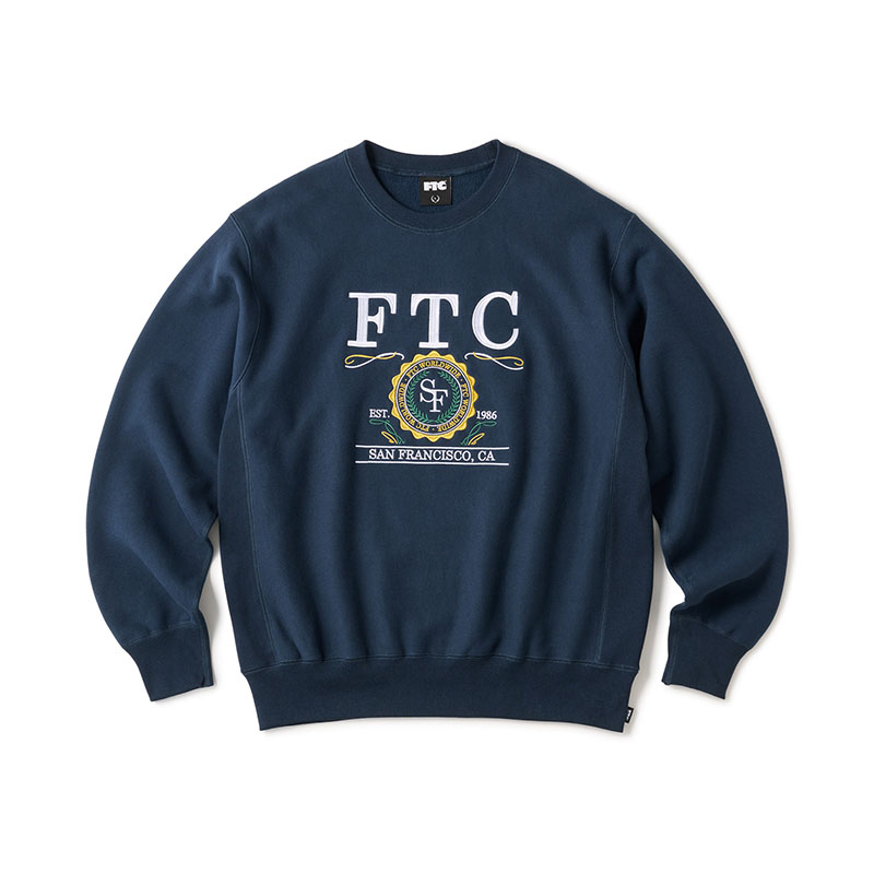 FTC(エフティーシー)/ UNIVERSITY CREW NECK -3.COLOR-(NAVY)