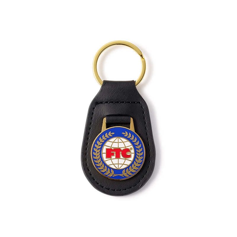 FTC(エフティーシー)/ EMBLEM LEATHER KEYCHAIN -2.COLOR-(BLACK)