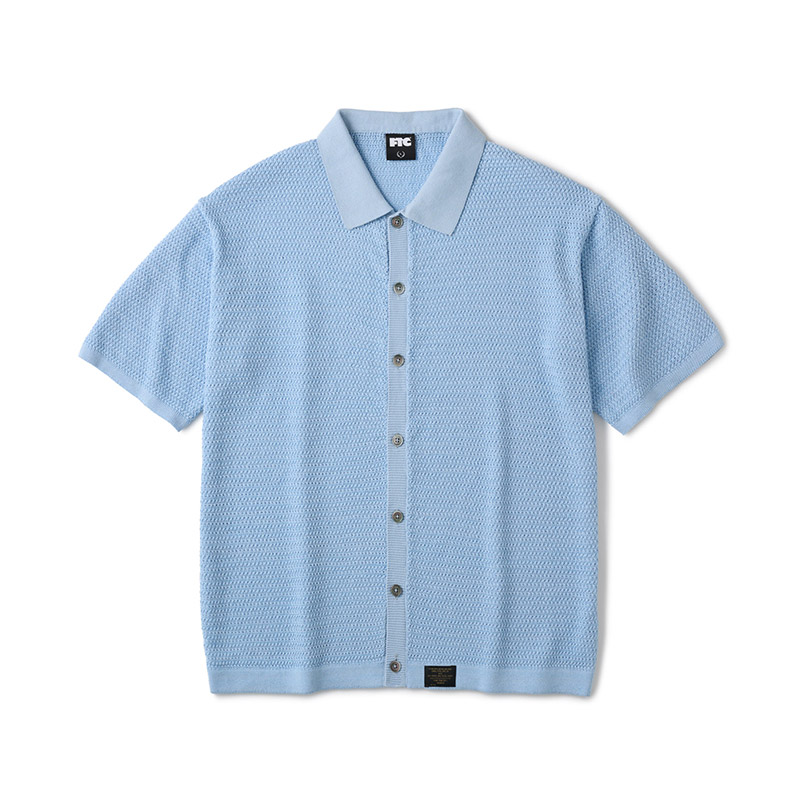 FTC(エフティーシー)/ CROCHET KNIT SHIRT -3.COLOR-(BLUE)