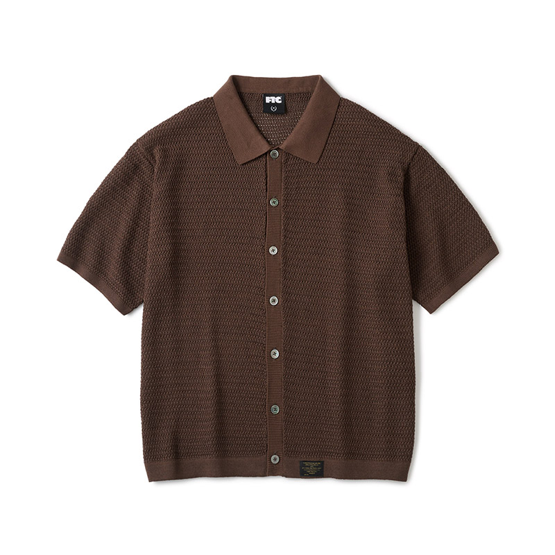 FTC(エフティーシー)/ CROCHET KNIT SHIRT -3.COLOR-(BROWN)