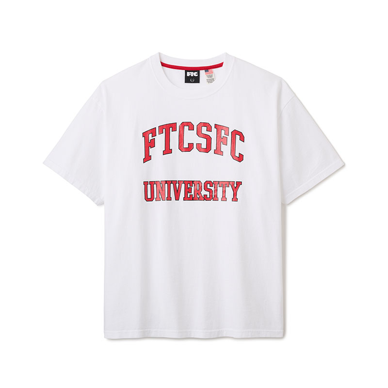 FTC(エフティーシー)/ CRACKED UNIVERSITY TEE -3.COLOR-(WHITE)