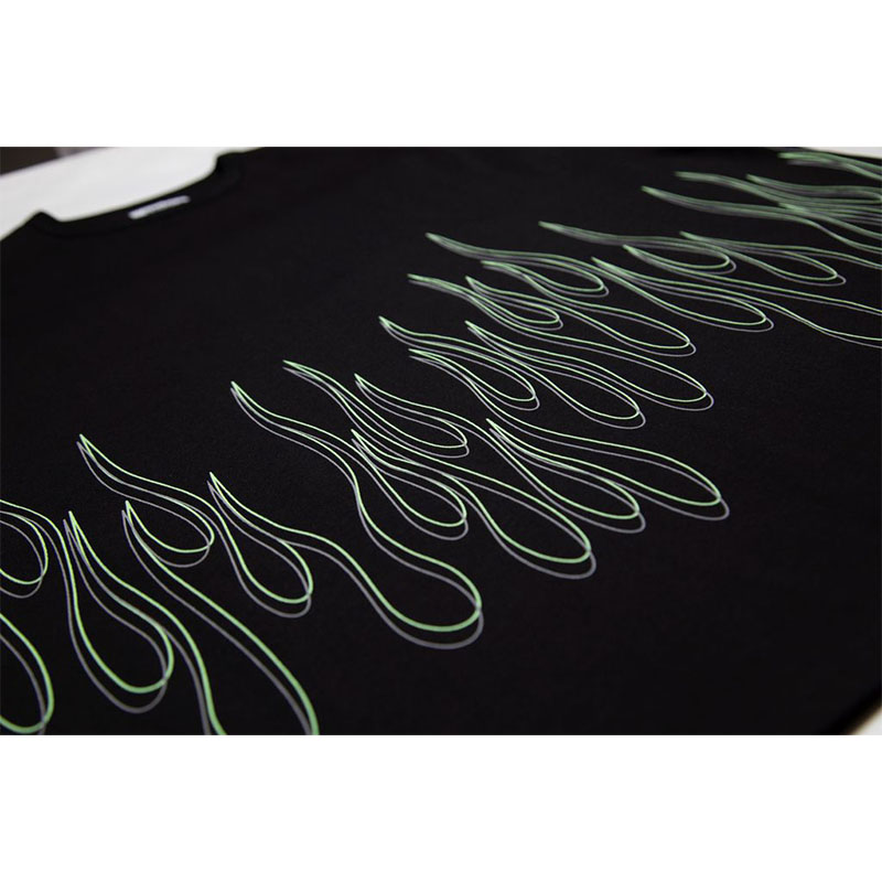 HAIGHT(ヘイト)/ FLAMES LS TEE -BLACK-
