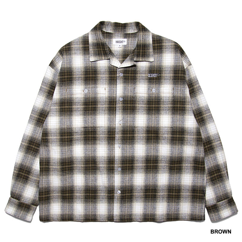HAIGHT(ヘイト)/ OMBRE CHECK OPEN COLLAR SHIRT -2.COLOR-