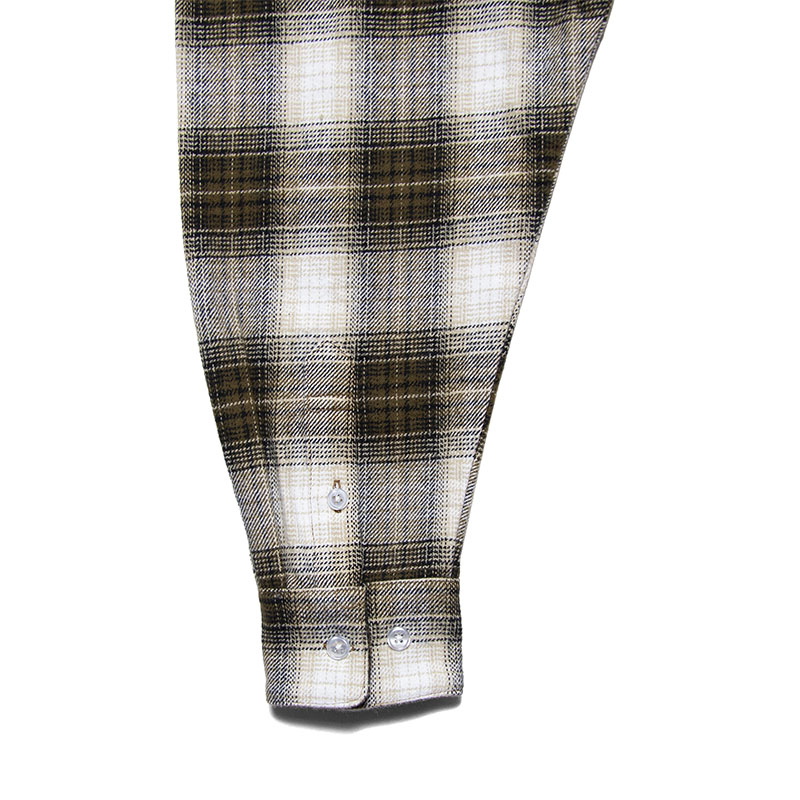 HAIGHT(ヘイト)/ OMBRE CHECK OPEN COLLAR SHIRT -2.COLOR-