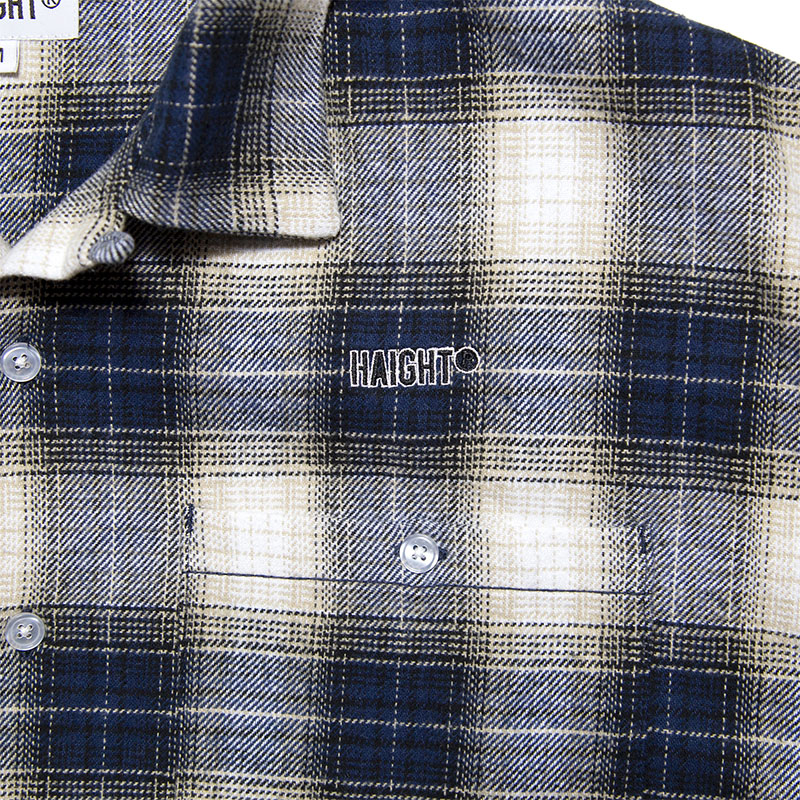 HAIGHT(ヘイト)/ OMBRE CHECK OPEN COLLAR SHIRT -2.COLOR-