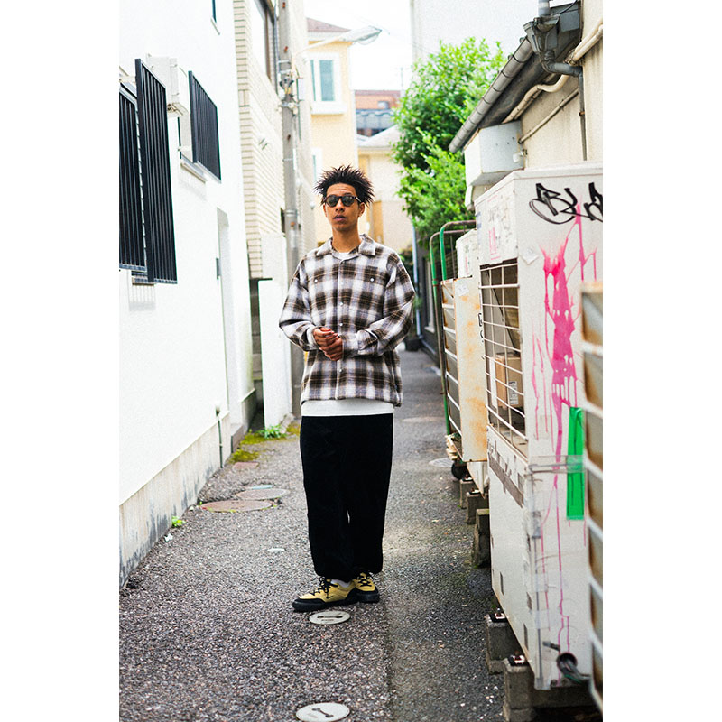 HAIGHT(ヘイト)/ OMBRE CHECK OPEN COLLAR SHIRT -2.COLOR-
