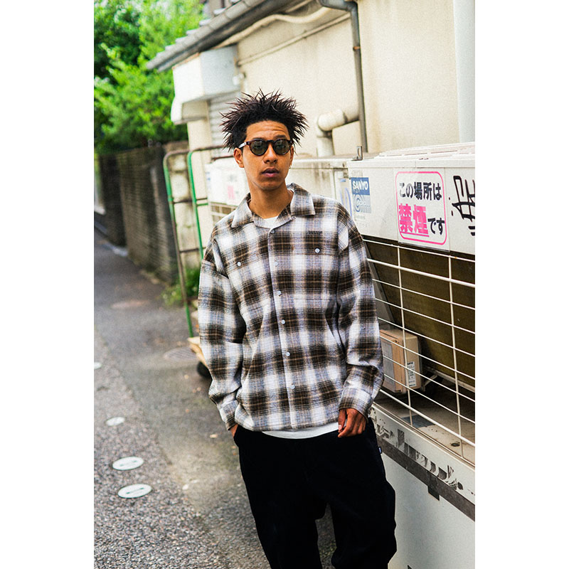 HAIGHT(ヘイト)/ OMBRE CHECK OPEN COLLAR SHIRT -2.COLOR-