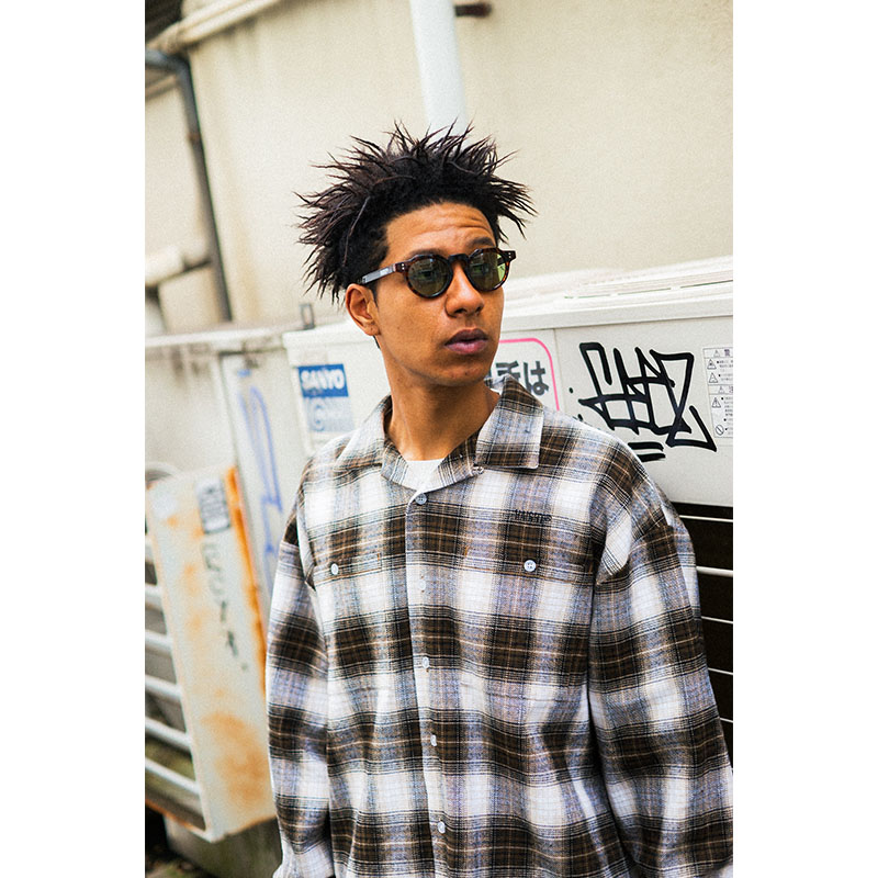 HAIGHT(ヘイト)/ OMBRE CHECK OPEN COLLAR SHIRT -2.COLOR-