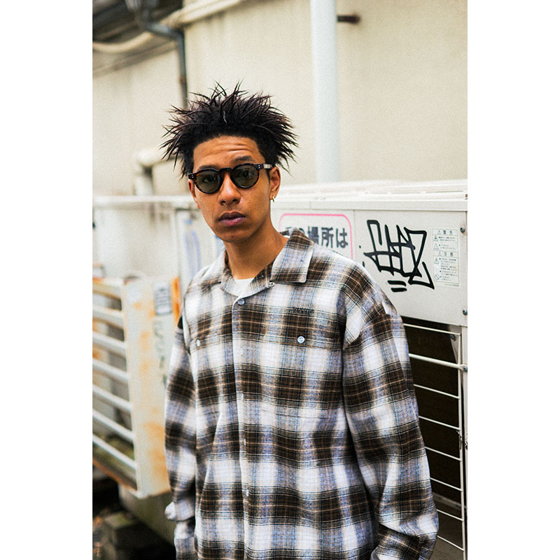 HAIGHT(ヘイト)/ OMBRE CHECK OPEN COLLAR SHIRT -2.COLOR-