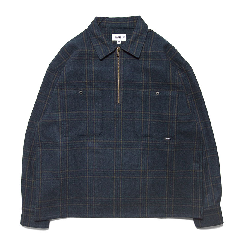 HAIGHT(ヘイト)/ FLANNEL HALF ZIP SHIRT -BLACK WATCH-