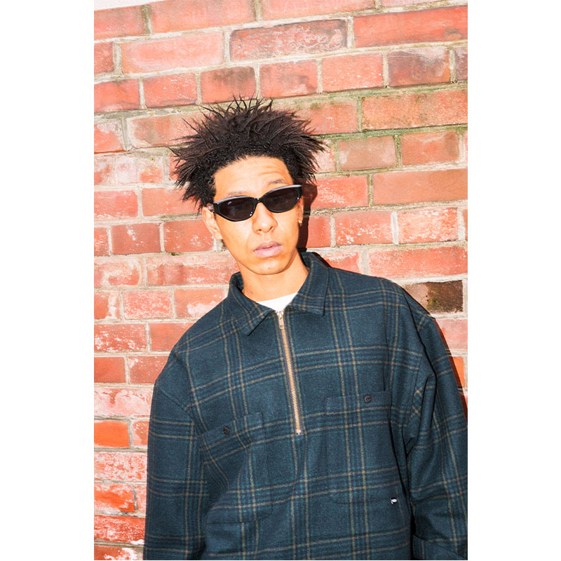 HAIGHT(ヘイト)/ FLANNEL HALF ZIP SHIRT -BLACK WATCH-