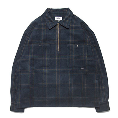 HAIGHT(ヘイト)/ FLANNEL HALF ZIP SHIRT -BLACK WATCH-