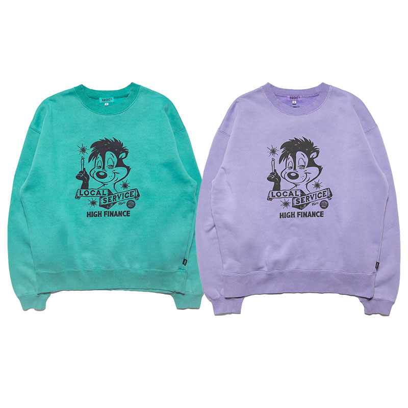 HAIGHT(ヘイト)/ LOCAL SERVICE PIGMENT DYE SWEAT ft. GRINDLODGE -2.COLOR-