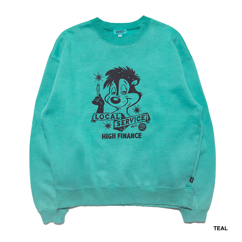 HAIGHT(ヘイト)/ LOCAL SERVICE PIGMENT DYE SWEAT ft. GRINDLODGE -2.COLOR-