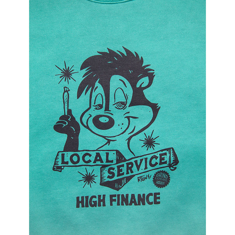 HAIGHT(ヘイト)/ LOCAL SERVICE PIGMENT DYE SWEAT ft. GRINDLODGE -2.COLOR-