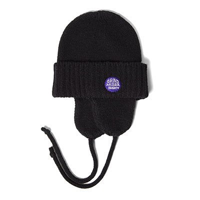 HAIGHT(ヘイト)/ DOG EAR KNIT CAP ft. GRINDLODGE -BLACK-