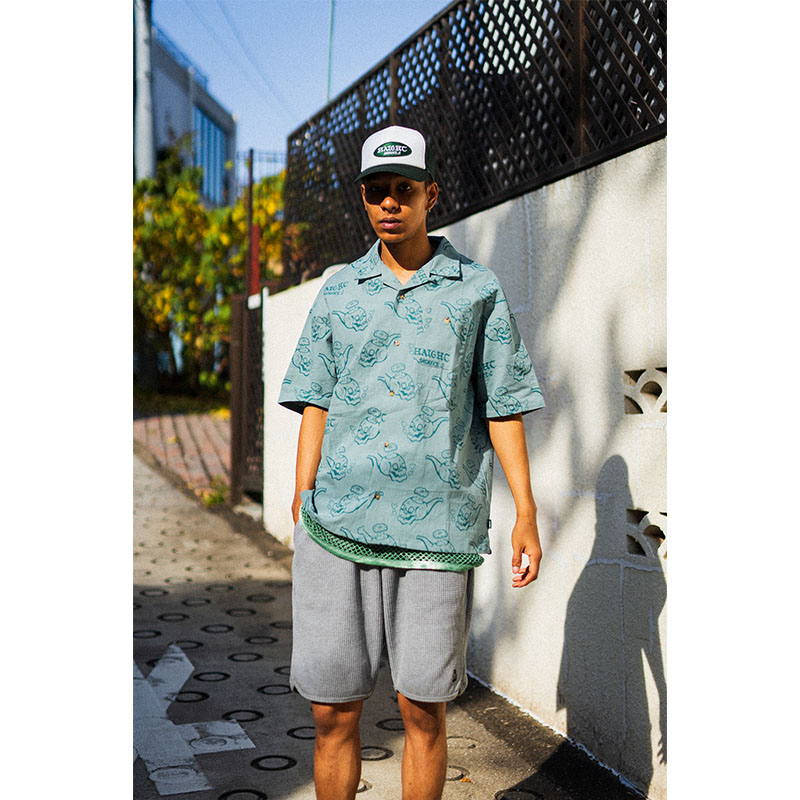 HAIGHT(ヘイト)/ SMOKERS CLUB OPEN COLLAR SHIRT -2COLOR-