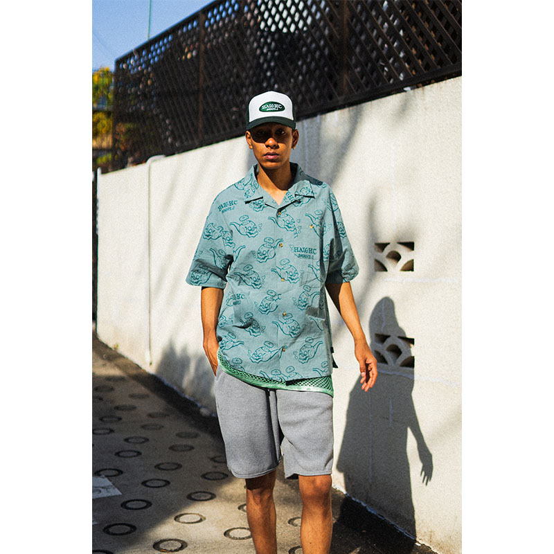 HAIGHT(ヘイト)/ SMOKERS CLUB OPEN COLLAR SHIRT -2COLOR-