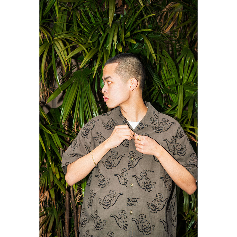 HAIGHT(ヘイト)/ SMOKERS CLUB OPEN COLLAR SHIRT -2COLOR-