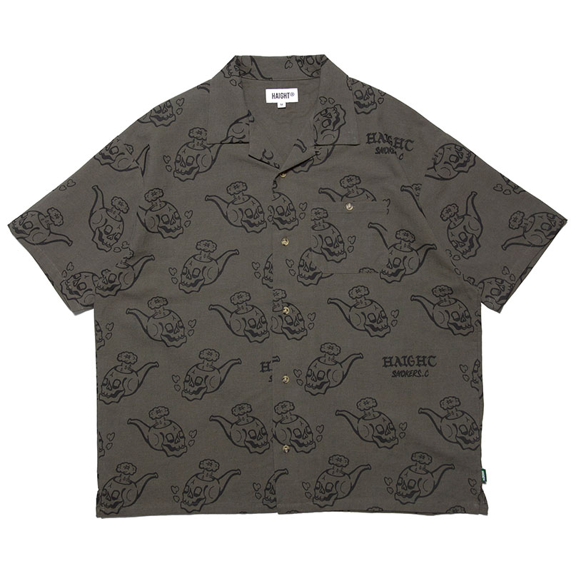 HAIGHT(ヘイト)/ SMOKERS CLUB OPEN COLLAR SHIRT -2COLOR-(CHRACOAL)