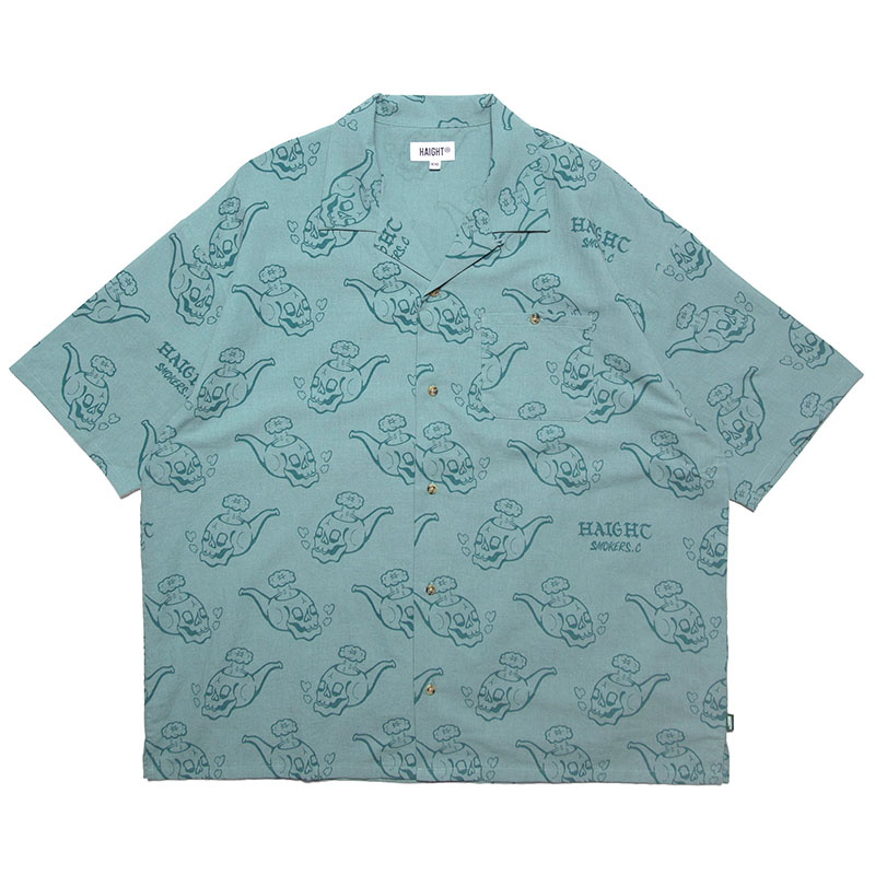 HAIGHT(ヘイト)/ SMOKERS CLUB OPEN COLLAR SHIRT -2COLOR-(TEAL)