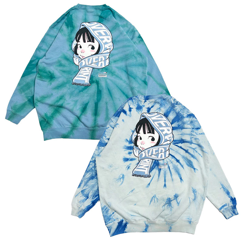 OVER PRINT(オーバープリント)/ TIE DYE SCARF sweatshirts -2.COLOR-