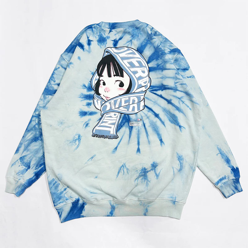 OVER PRINT(オーバープリント)/ TIE DYE SCARF sweatshirts -2.COLOR-