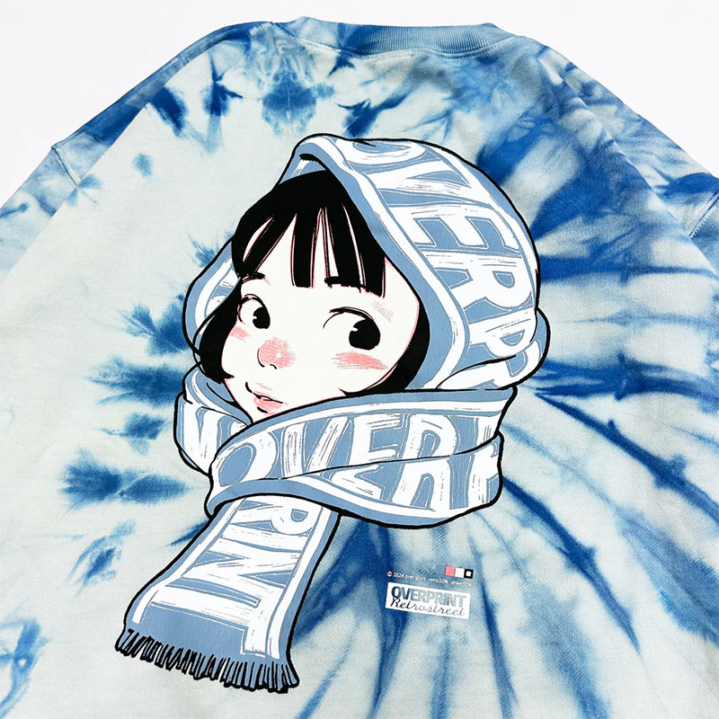 OVER PRINT(オーバープリント)/ TIE DYE SCARF sweatshirts -2