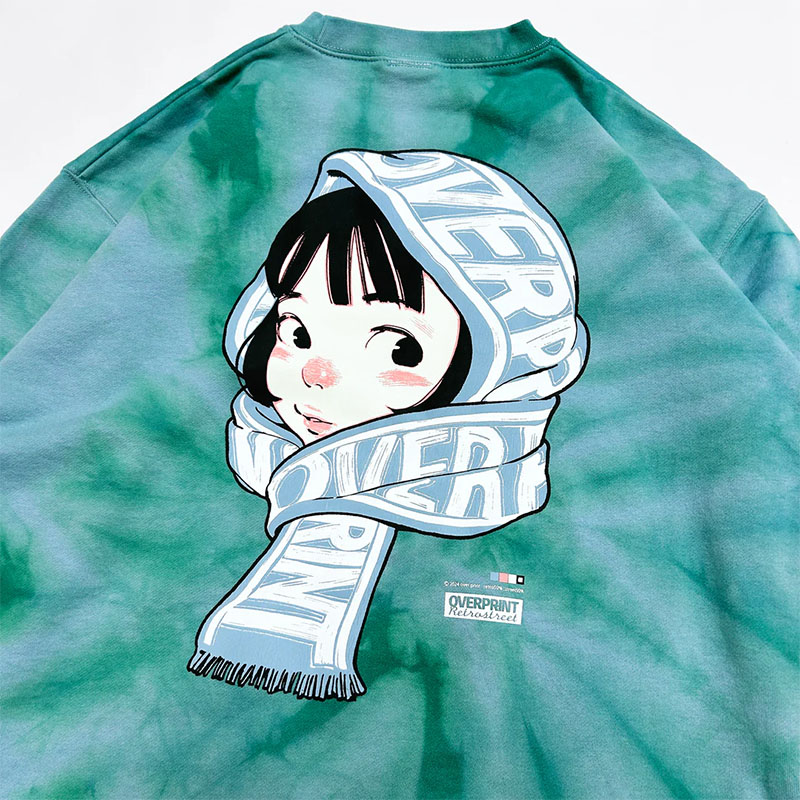 OVER PRINT(オーバープリント)/ TIE DYE SCARF sweatshirts -2.COLOR-