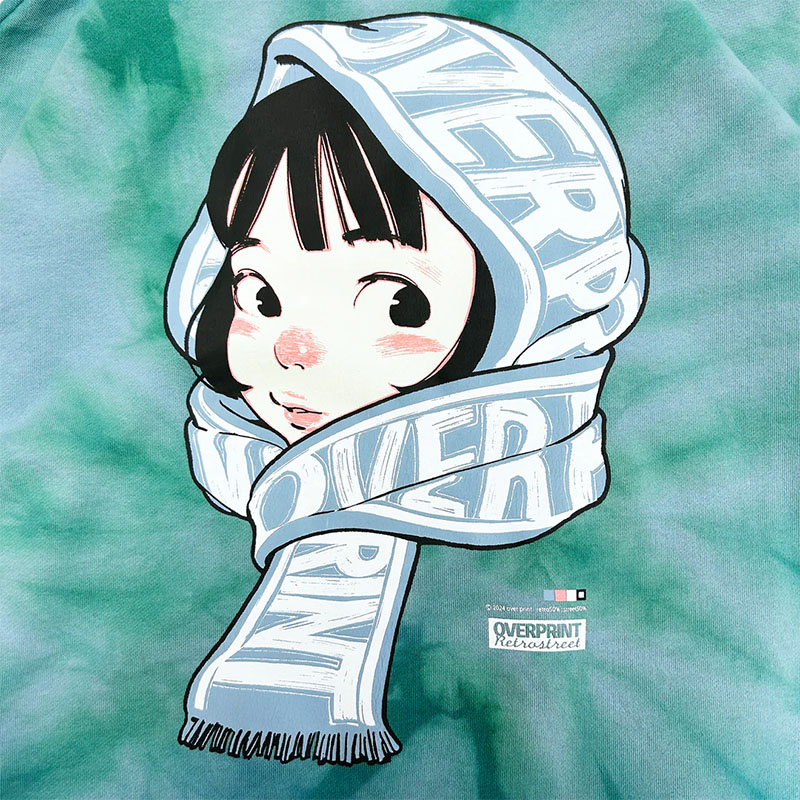 OVER PRINT(オーバープリント)/ TIE DYE SCARF sweatshirts -2.COLOR-